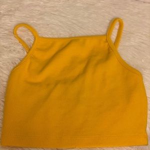 Yellow crop top